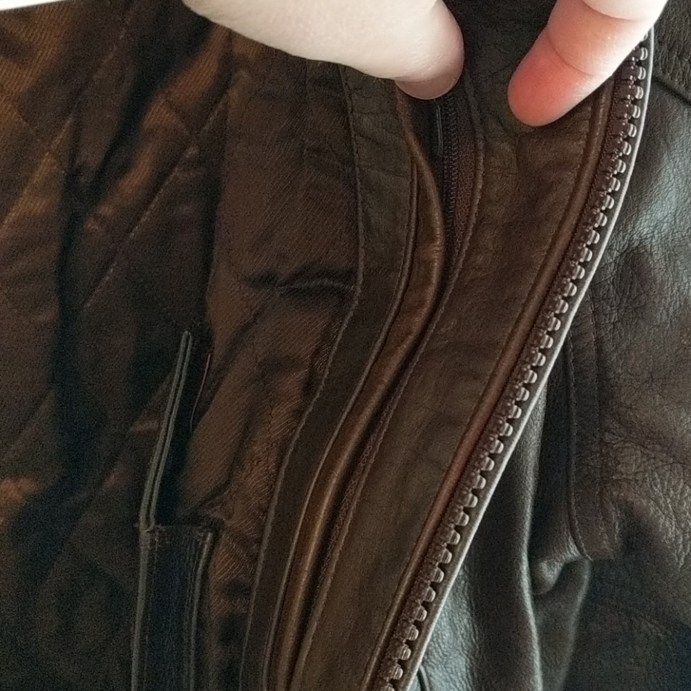 Wilson's leather chocolate brown men's jacket - Picture 5 of 7